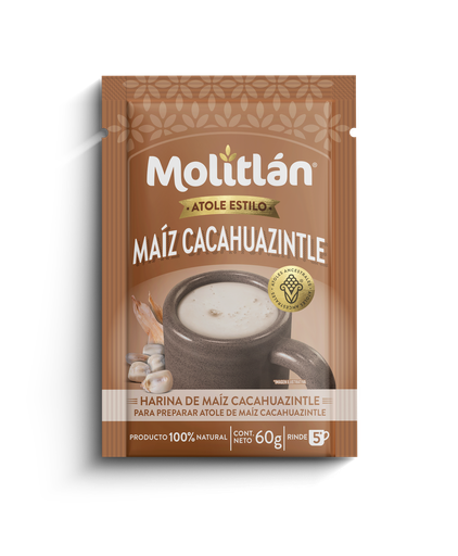 [2033] Atole Maíz Cacahuazintle Molitlán - Caja 24 Sobres
